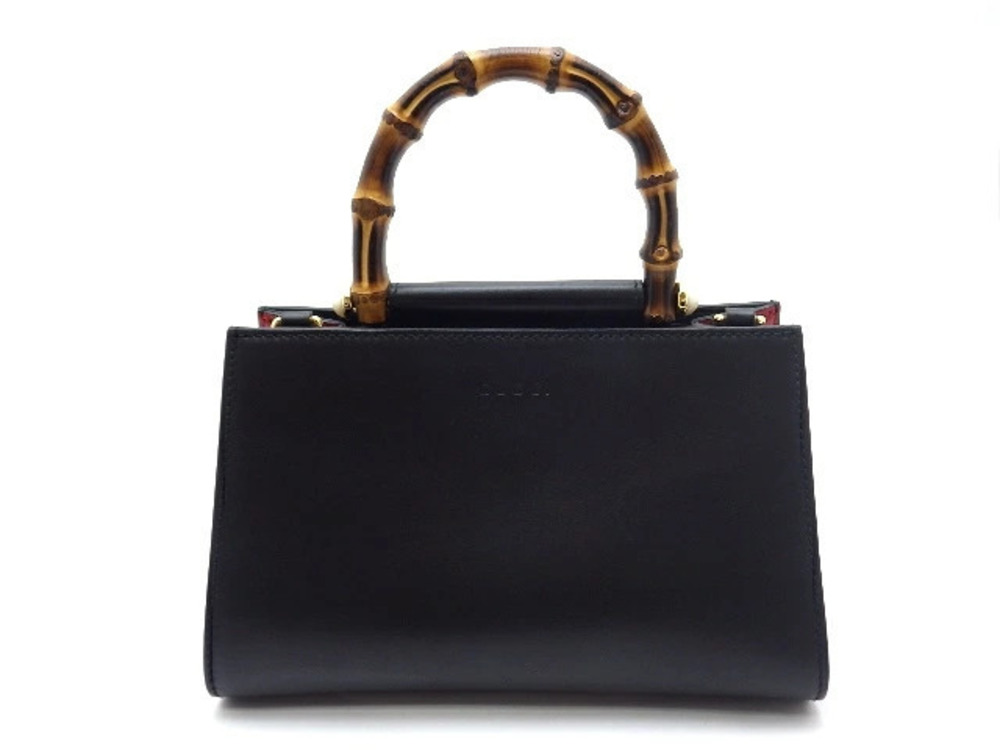 Gucci Nimphaea Leather Bag Calfskin Black
